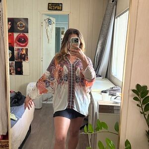 Rose & Olive Multicolor Floral Blouse